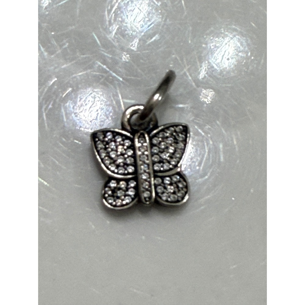 Retired Pandora Charm Sparkling Butterfly Pendant 791497CZ